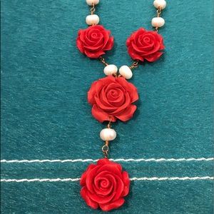 Handmade Copper Rose Necklace